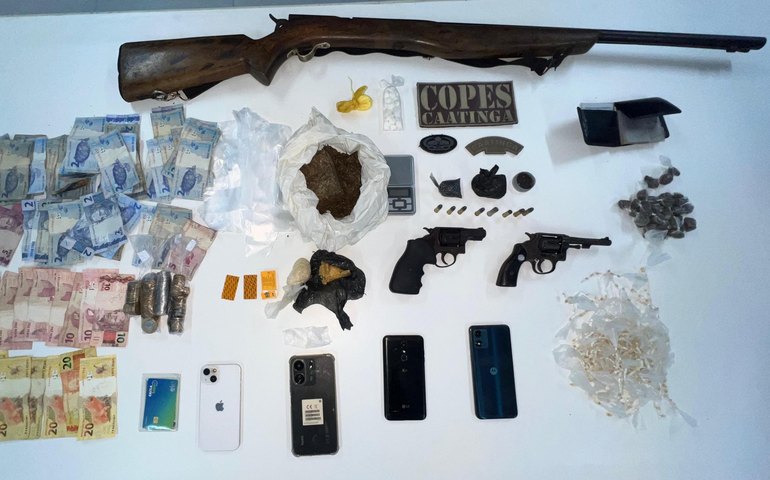 Operação da Copes da PM resulta na apreensão de drogas e 3 armas em São José da Tapera