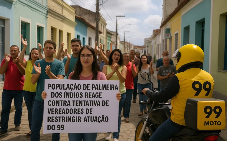 População de Palmeira dos Índios reage contra tentativa de vereadores de restringir atuação do aplicativo 99