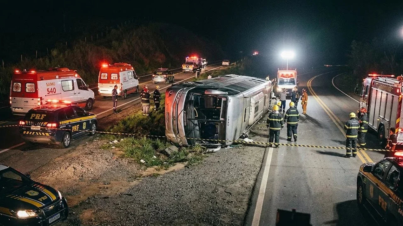 Acidente na BR-262 deixa 3 mortos e 44 feridos no Espírito Santo