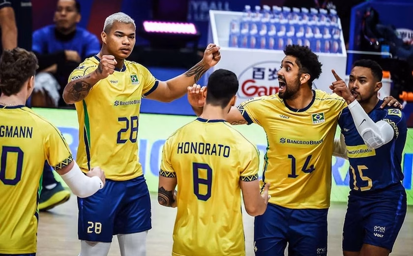 Com virada emocionante, Brasil derrota Ucrânia e se recupera na Liga das Nações de Vôlei