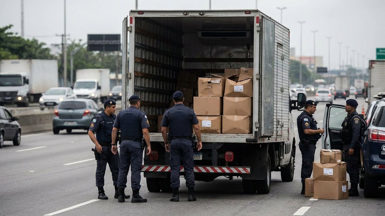 PM recupera carga de biscoitos avaliada em R$ 224 mil na Avenida Brasil