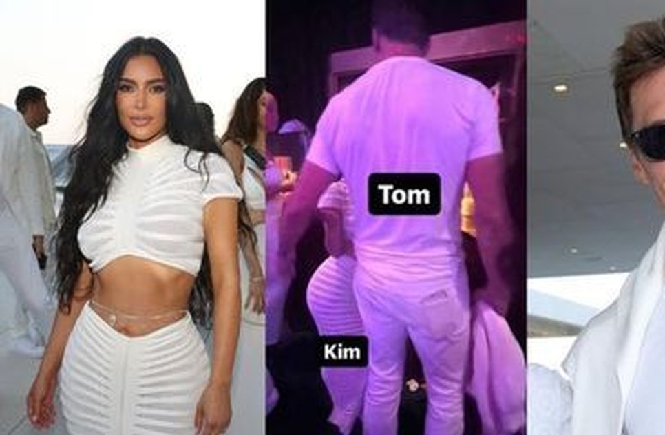 Foto mostra ex-marido de Gisele Bündchen e Kim Kardashian juntos em festa / Foto: Foto: Redes Sociais/ Reprodução