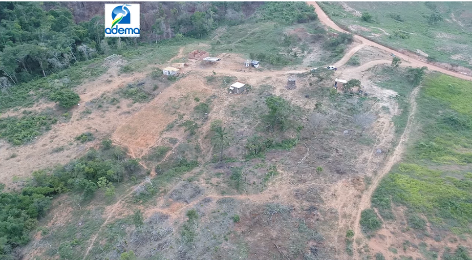 area desmatada em Siriri