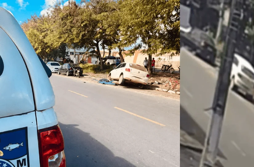 VÍDEO: veja momento em que carro despenca e mata mecânico em Arapiraca