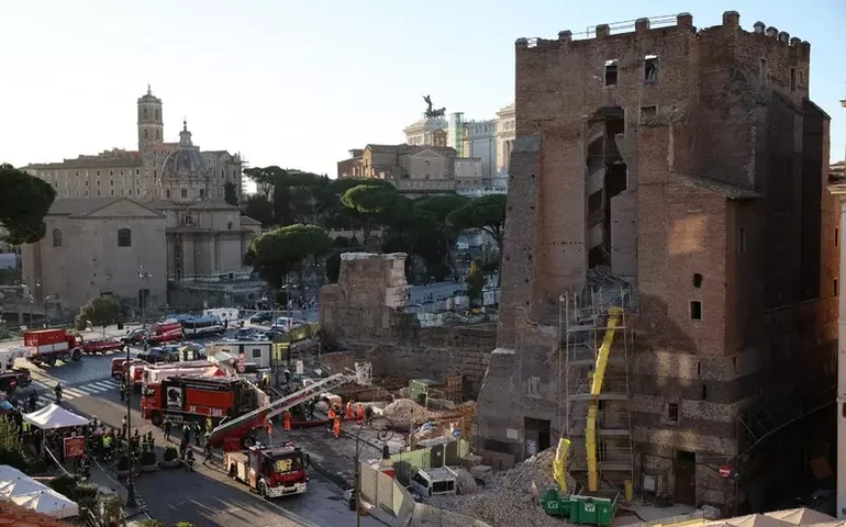 MP de Roma aponta 4 suspeitos por desabamento em torre medieval