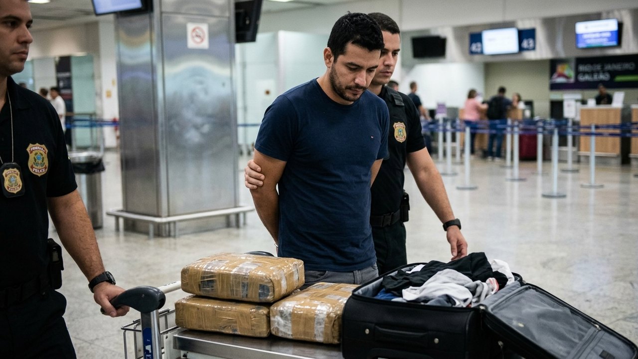 Colombiano é preso com três quilos de cocaína no Aeroporto do Galeão