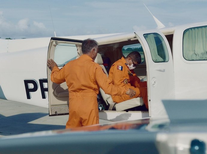 Departamento Estadual de Aviação realiza operação de busca e transporte do pequeno Joaquim