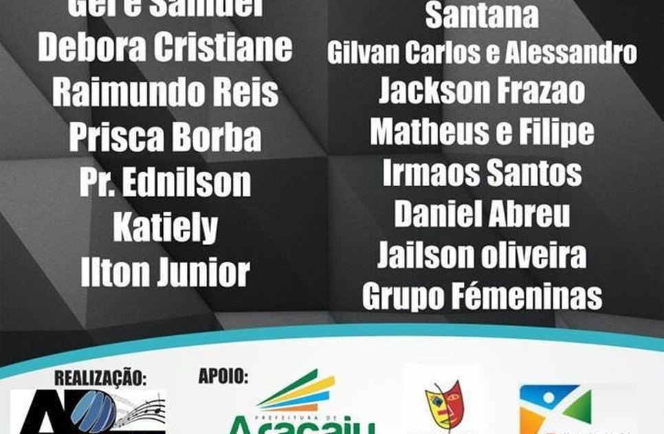Relação dos artistas sergipanos 