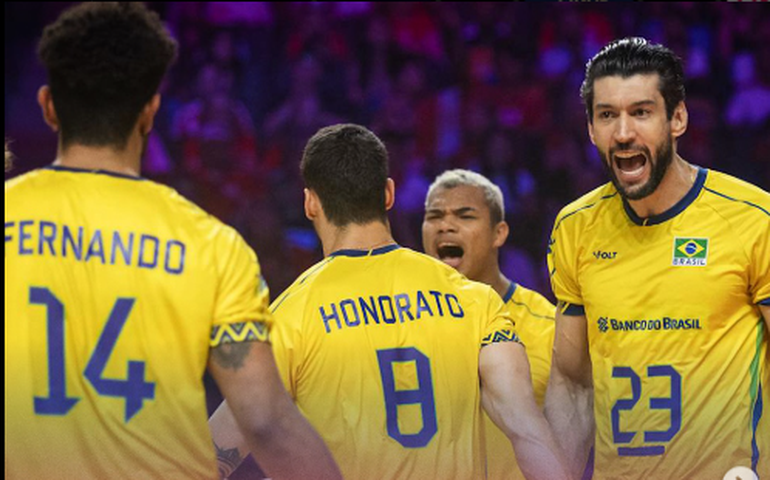 Seleção masculina vence Polônia, fecha semana com 100% e lidera Liga das Nações de vôlei