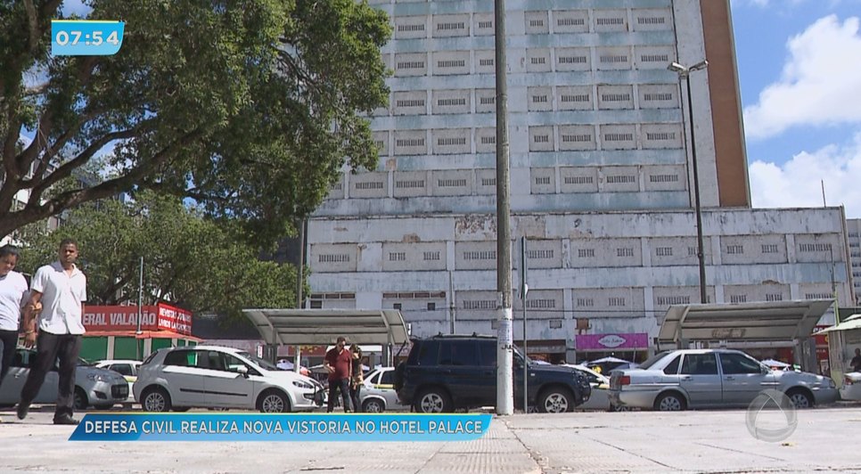Defesa Civil realiza nova vistoria no antigo Hotel Palace