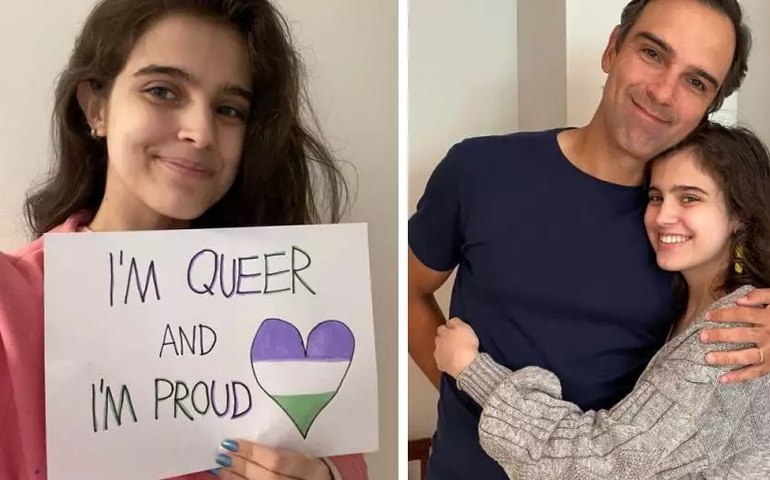 Filha de Tadeu Schmidt celebra Dia do Orgulho LGBT+