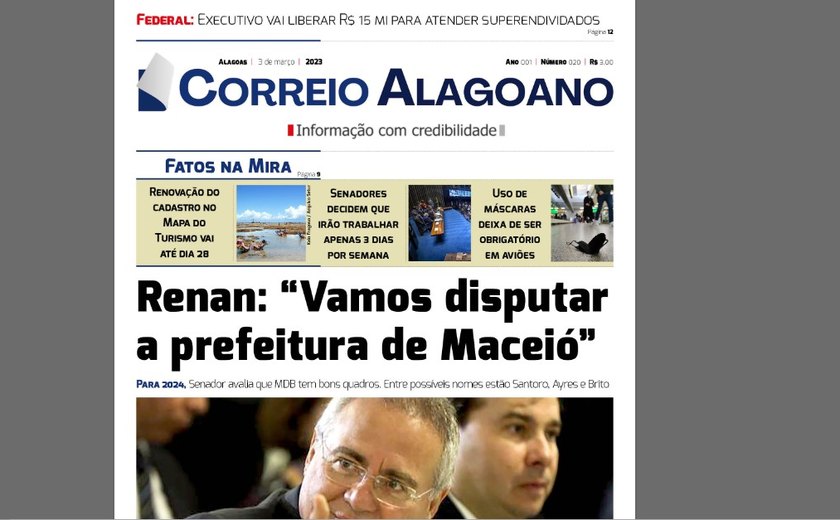 Renan: “Vamos disputar a prefeitura de Maceió”