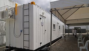 Contêiner é instalado para atendimento de síndrome gripal no Hospital Fernando Franco em Aracaju / Foto: Foto: Marcelle Cristinne/Arquivo/Secom/PMA