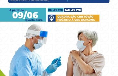 Santana do Ipanema inicia vacinação de pessoas com idade a partir de 50 anos nesta quarta 