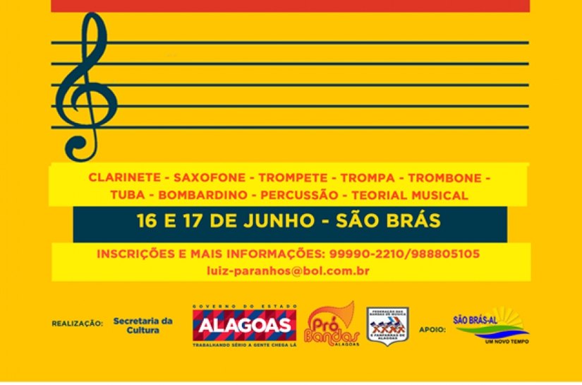 Oficina instrumental para músicos de bandas será realizada em São Brás