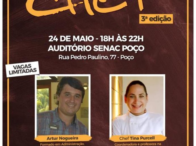 Chefs Tina Purcell e Artur Nogueira na 3ª edição do Cozinhando com o Chef
