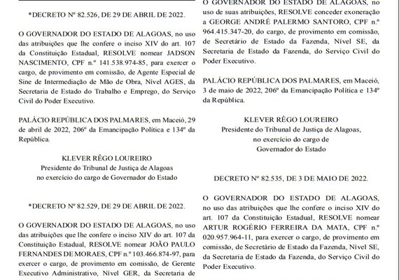 Publicação do Diário Oficial confirma exoneração de Santoro