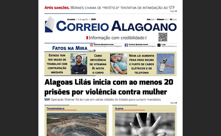 Alagoas Lilás inicia com ao menos 20 prisões por violência contra mulher