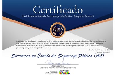 Alagoas eleva nota da certificação em gestão e governança na Segurança Pública