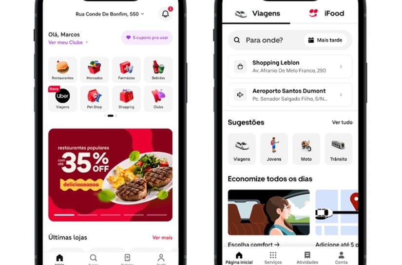 Uber e iFood anunciam parceria no Brasil