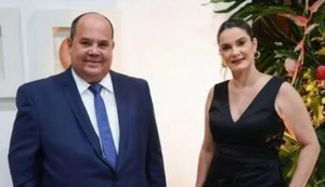 O secretário Gustavo Pontes e sua esposa, Luciana de Fátima Leite Pontes de Miranda. - Foto: Reprodução