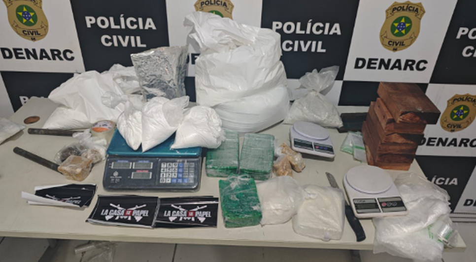 5kg de drogas / Foto: Reprodução: Foto SSP