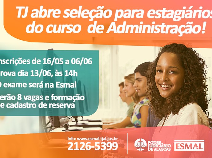 Judiciário de Alagoas abre seleção de estágio para alunos de Administração