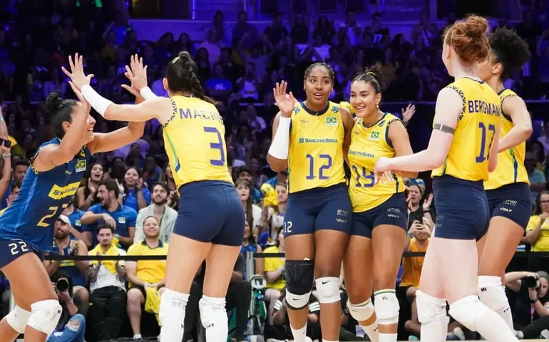 Brasil ganha bem dos Estados Unidos em grande atuação na Liga das Nações de Vôlei