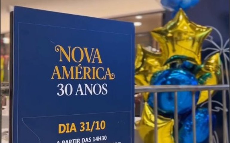 Shopping Nova América celebra 30 anos com bolo gigante, fanfarra e clima de festa