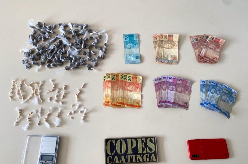 PM apreende mais de 200 porções de drogas em São José da Tapera