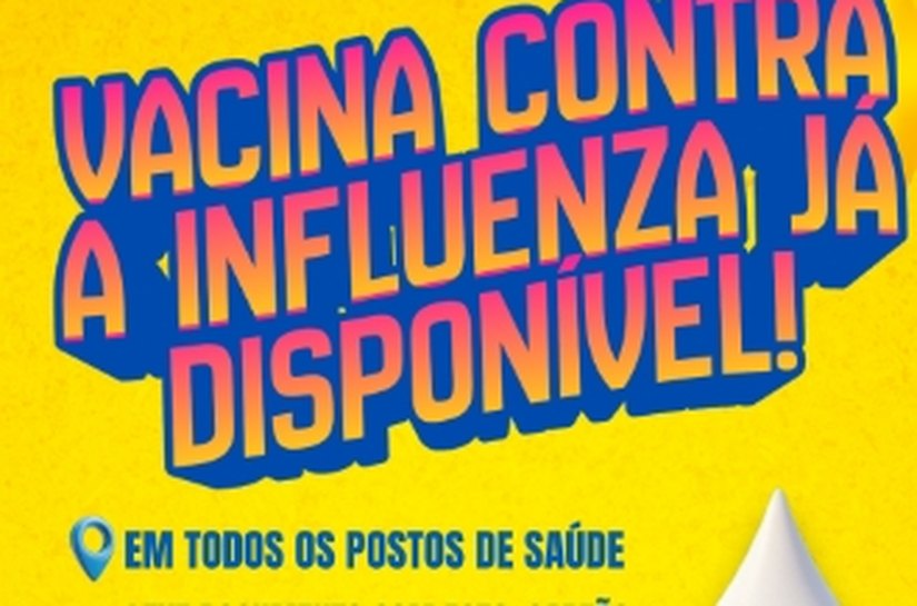 Vacinação contra a Influenza começa nesta quarta (08) em todos os postos de Saúde de Palmeira
