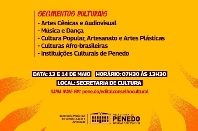 Secretaria de Cultura de Penedo lança credenciamento para composição do Conselho Municipal de Políticas Públicas