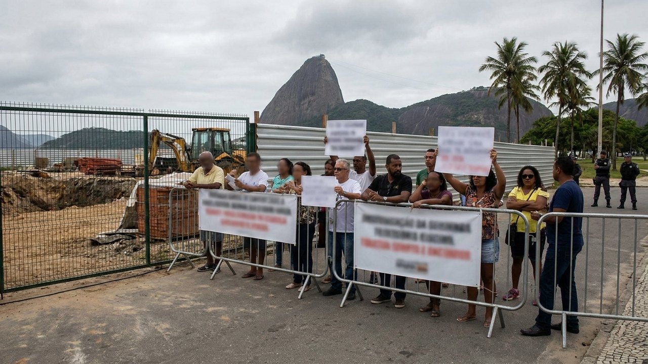 Obra no Aterro do Flamengo para eletroposto da GWM gera protesto de moradores