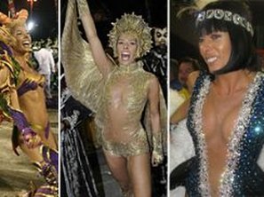 Galisteu desfilou por cinco anos na Unidos da Tijuca: fantasias sempre surpreendentes e integradas ao enredo