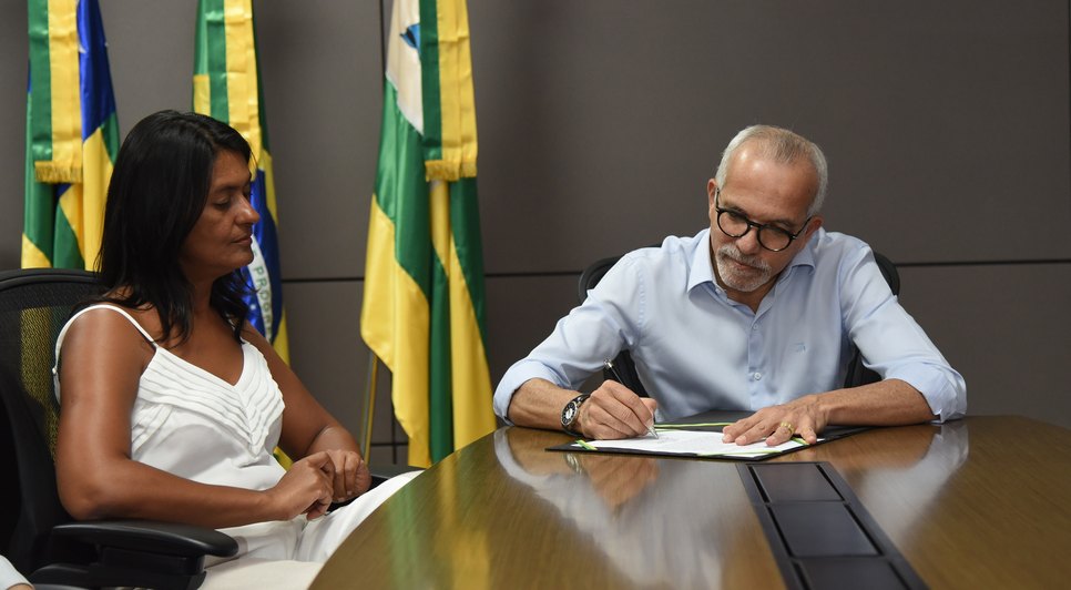 Transmissão de cargo Eliane para Edvaldo / Foto: Ana Lícia Menezes/PMA
