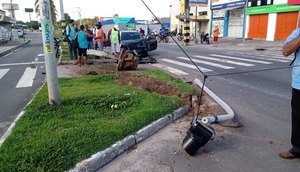 Avenida é interditada por acidente de trânsito no Orlando Dantas / Foto: Foto: Redes sociais/ Divulgação