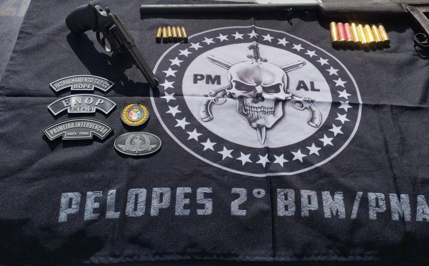 idoso de 68 anos é preso com duas armas de fogo em União dos Palmares