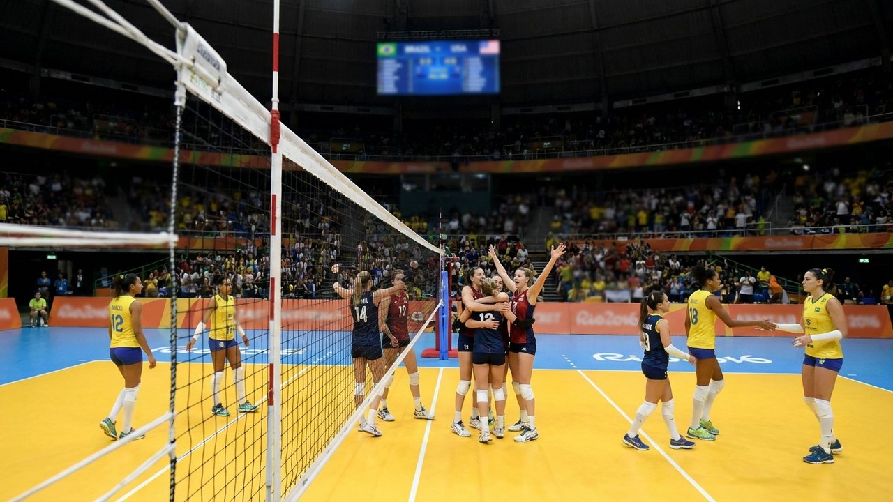 Seleção feminina de vôlei sofre com erros e perde para os EUA na Liga das Nações