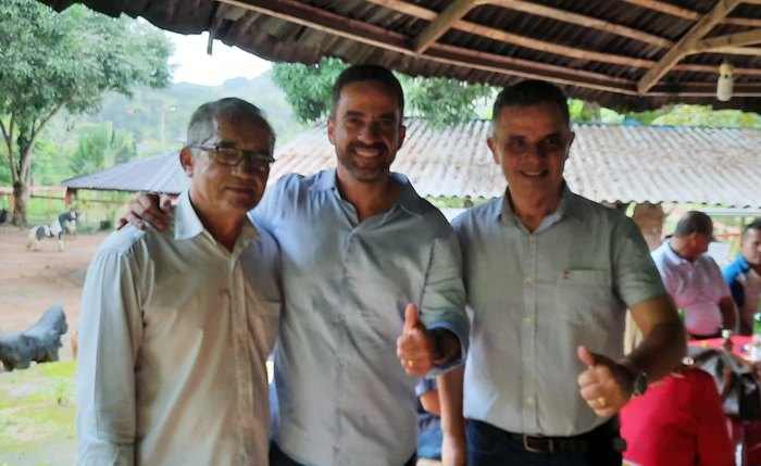 O presidente da Fecomercio Adeildo Sotero, o governador Paulo Dantas e o prefeito Kil O presidente da Fecomercio Adeildo Sotero, o governador Paulo Dantas e o prefeito Kil