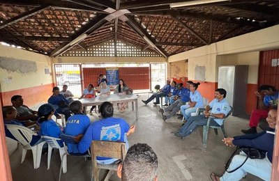 Núcleo de Solução de Conflitos do TJAL visita cooperativa de catadores da Lagoa Mundaú
