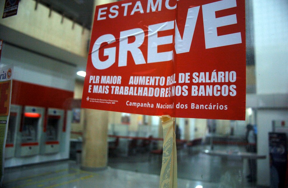 Bancos em greve