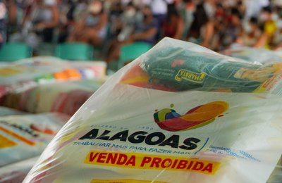 Governo do estado já distribuiu mais de 210 mil cestas básicas em Alagoas