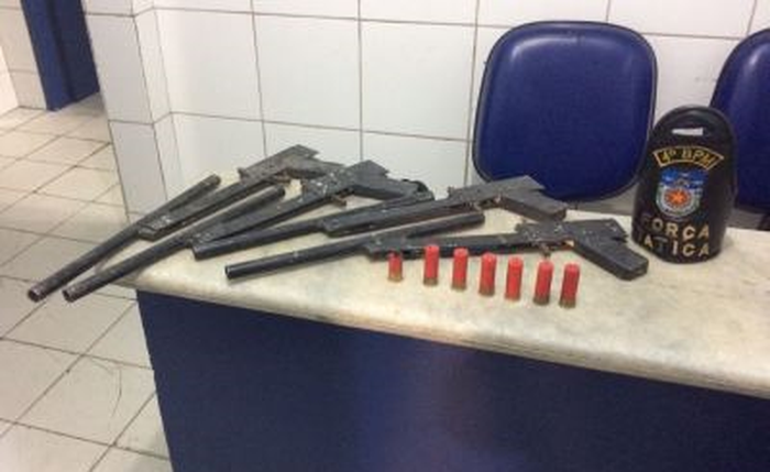 Armas de fogo foram deixadas por indivíduos em atitude suspeita. Foto: assessoria