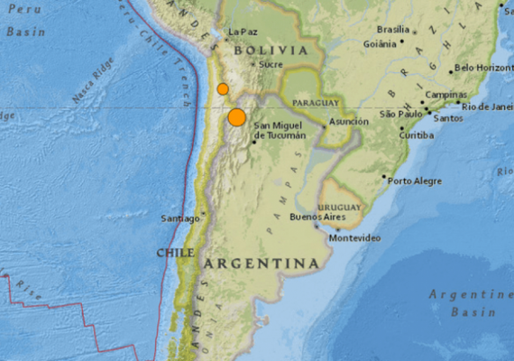 Terremotos atingem sul da Argentina e do Chile