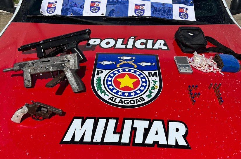 Polícia Militar apreende duas submetralhadoras em ação de combate ao tráfico em Maceió