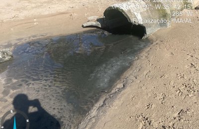 IMA autua empresa por lançamento de efluente in natura na Praia de Ponta Verde