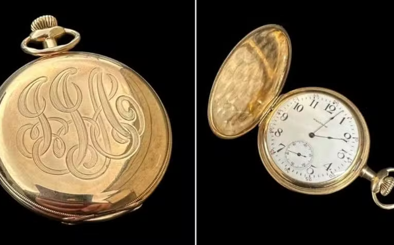 Relógio de ouro do passageiro mais rico do Titanic vai a leilão e pode ser vendido por R$ 1 milhão
