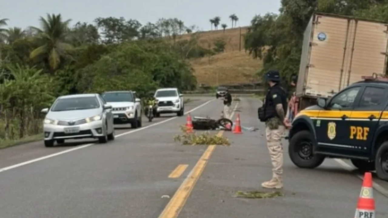 Tragédia na BR-316: motociclista morre na hora após colidir na traseira de carreta entre Maribondo e Taquarana