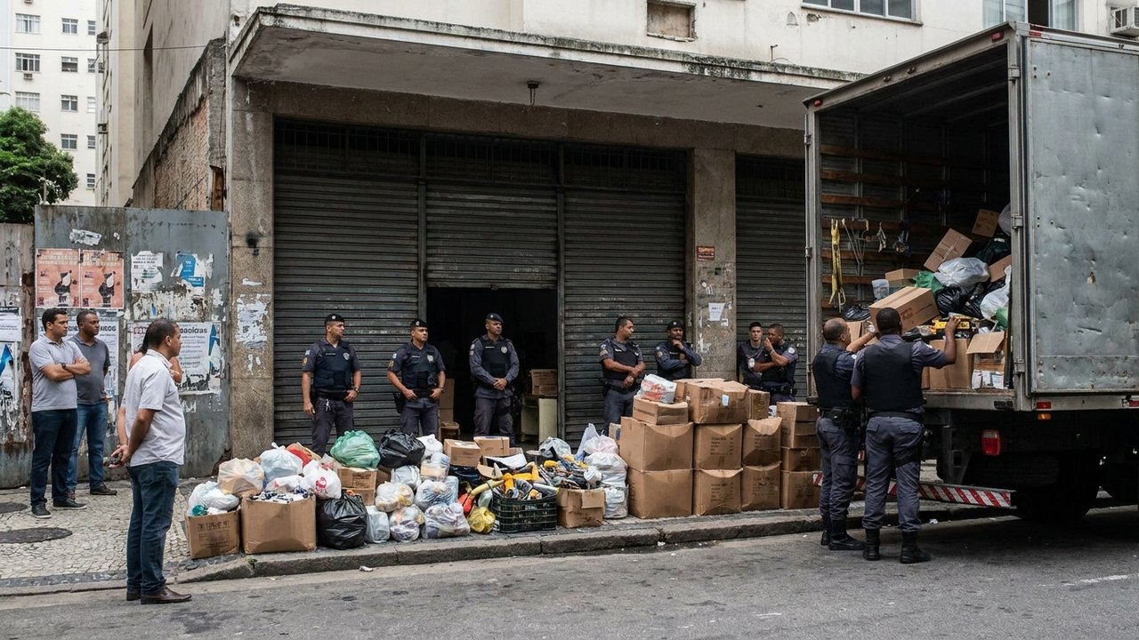 Prefeitura fecha dois depósitos ilegais em Copacabana e apreende 9 toneladas de materiais
