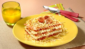 Lasanha de hot dog